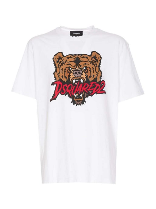 T-shirt med björnlogotyp och normal passform - Image 1