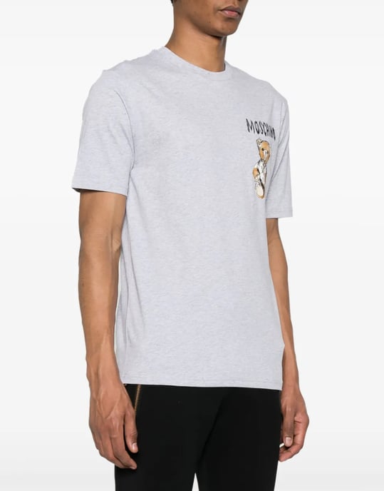 T-shirt met teddybeerlogo - Image 3