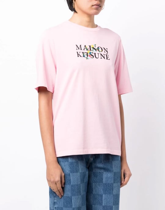 T-shirt met bloemenprint en klassiek logo - Image 3