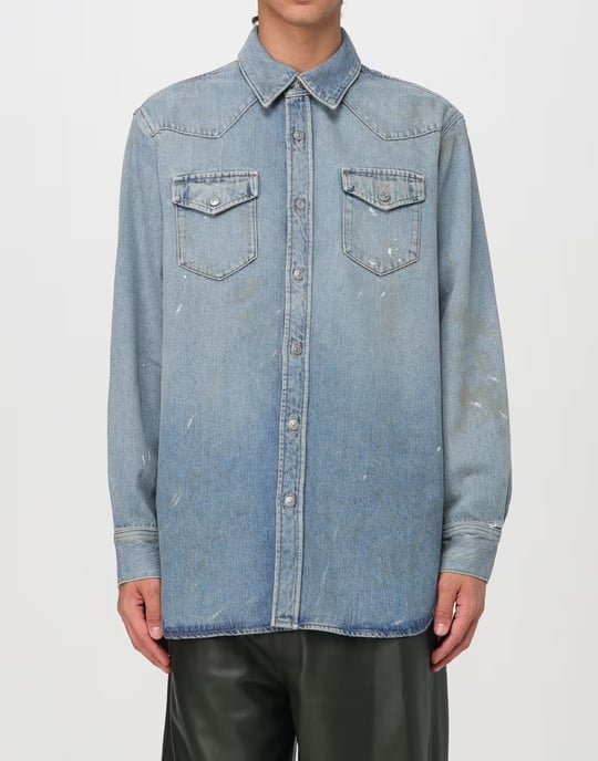 Karty distressed denim overshirt - Image 2
