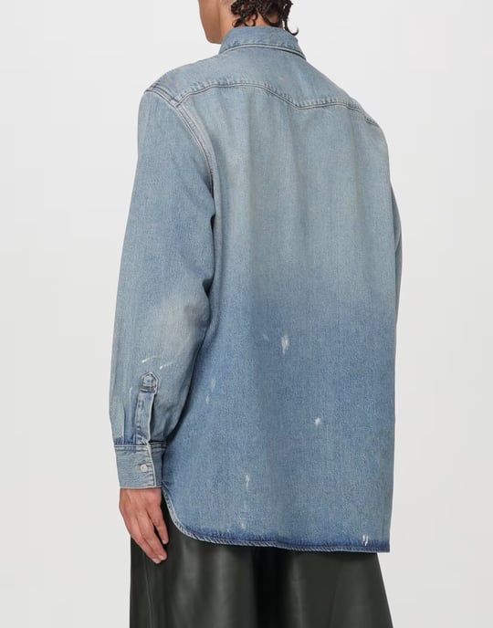 Karty distressed denim overshirt - Image 3