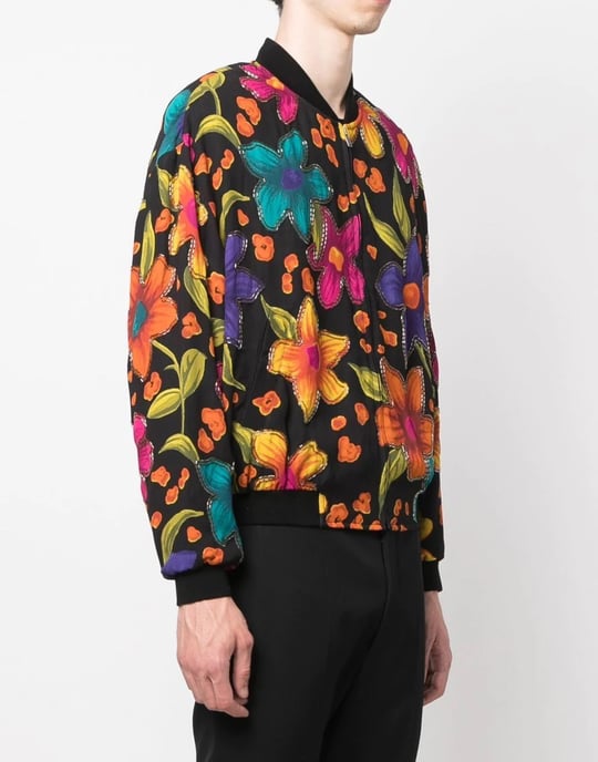 Teddy Fleurs Crepe Jacka - Image 3
