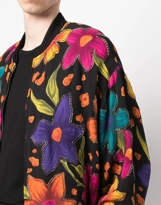 Teddy Fleurs Crepe Jacka - Image 5