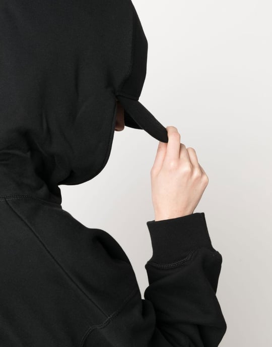 Attached Cap Cropped Hoodie - Image 5
