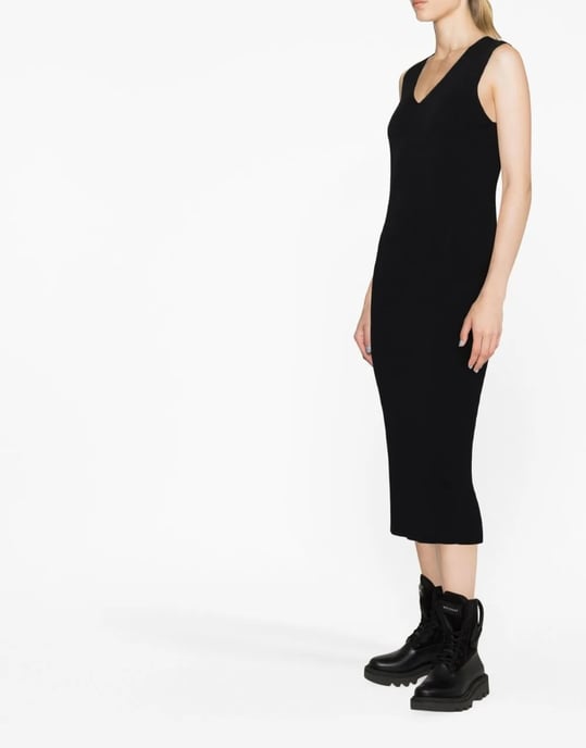 Gebreide midi-jurk met logo - Image 3