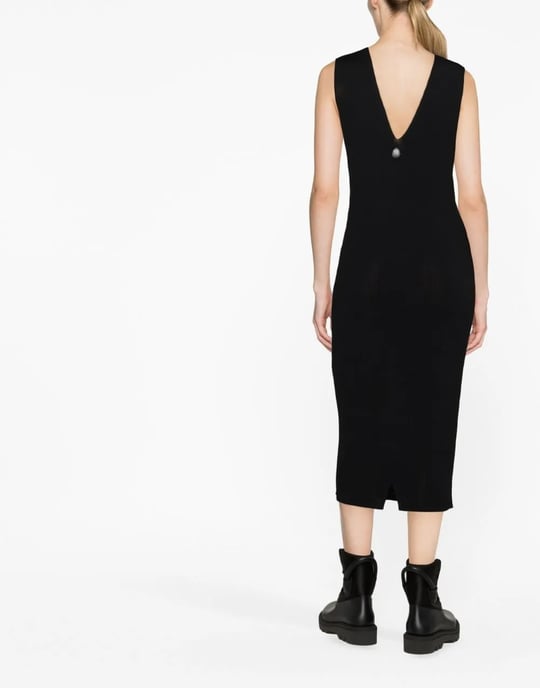 Gebreide midi-jurk met logo - Image 4