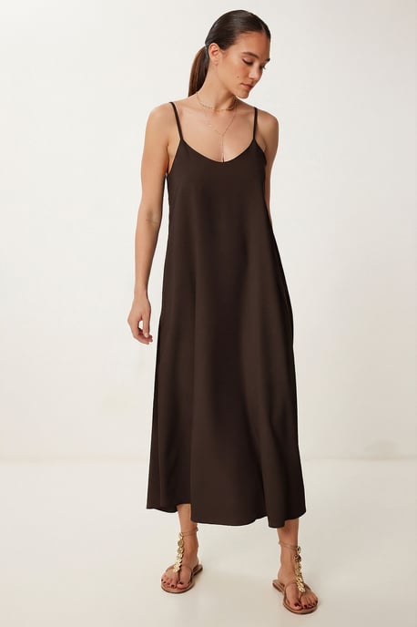 Losse Midi-jurk met U-hals - Image 2