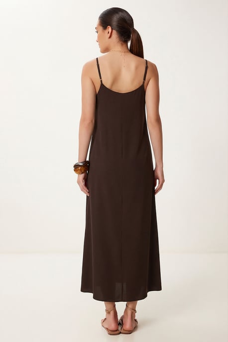 Losse Midi-jurk met U-hals - Image 5