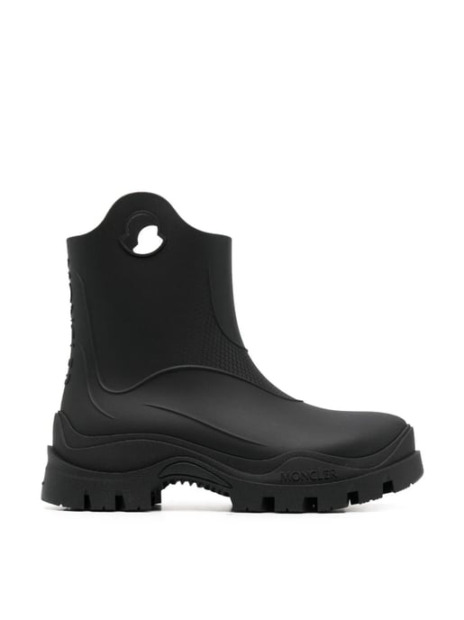 Regenlaarzen met ronde neus en logo in mistige stijl - Image 1
