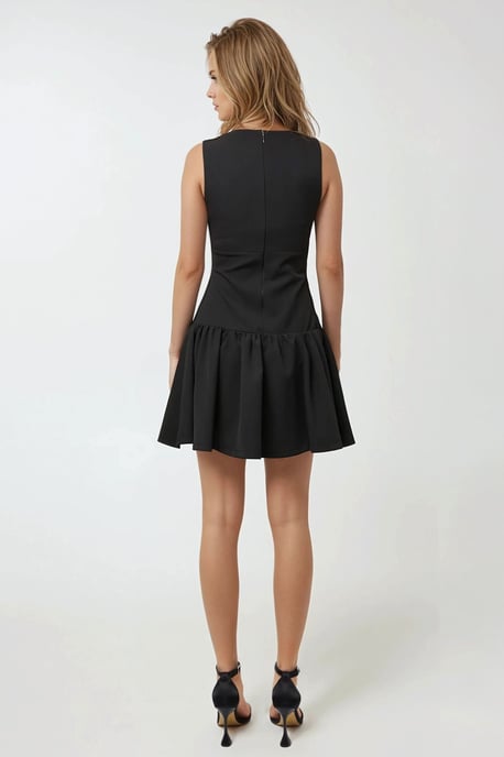 Aansluitende Mini-jurk met Strikdetails - Image 3