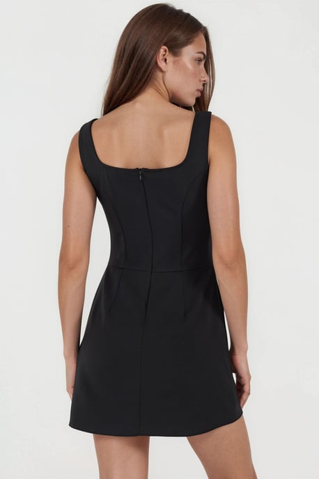 Flap Pocket Mini Dress with Built-in Shorts - Image 3