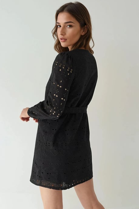 Geprinte V-hals Mini Jurk Pika Collectie - Image 2