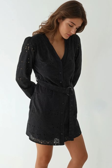 Geprinte V-hals Mini Jurk Pika Collectie - Image 3