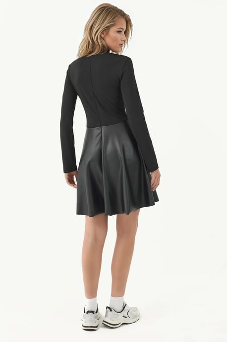 Contrastjurk met Ronde Hals - Image 3