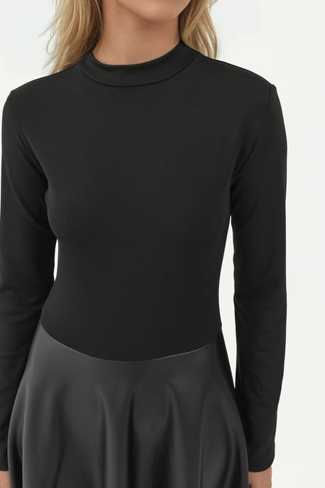 Contrastjurk met Ronde Hals - Image 4