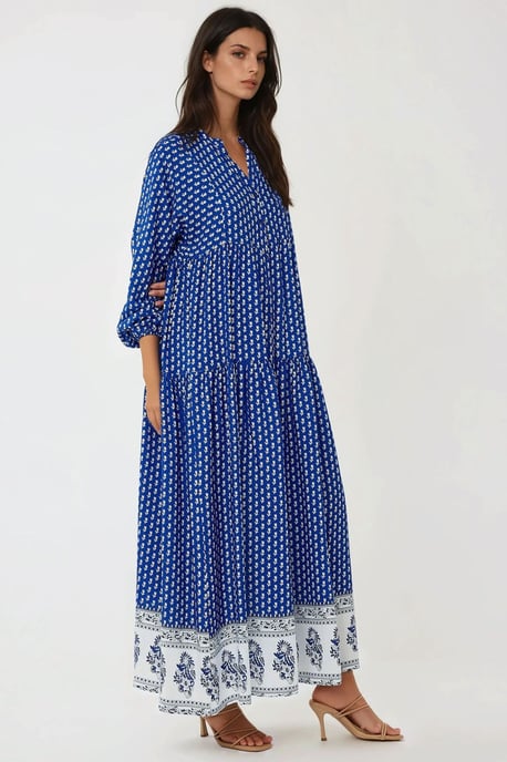 Printed V-Neck Maxi Dress - Image 2