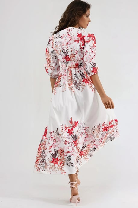 Bloemen V-hals Maxi Jurk - Image 2