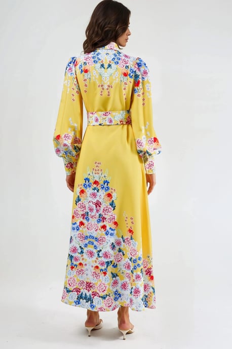 Floral Maxi Jurk met Knopen Sluiting - Image 3