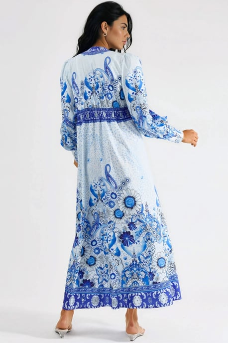 Florale Maxi-jurk met Paneelontwerp - Image 3