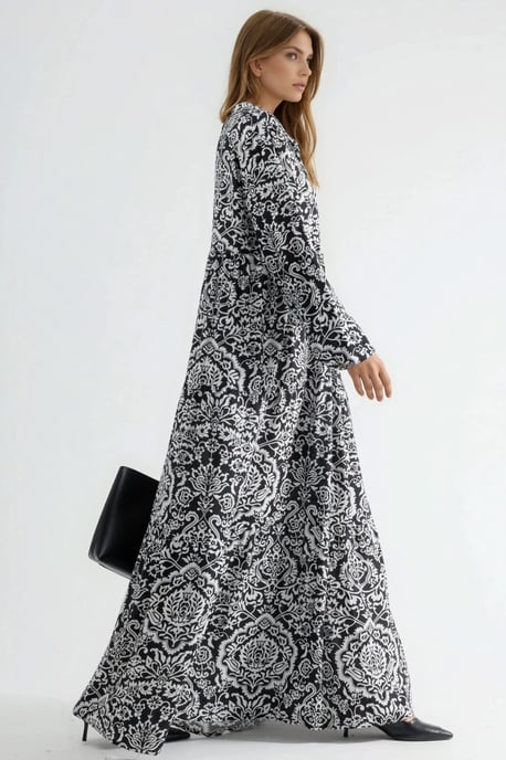 Comfortabele Gewatteerde Maxi Jurk - Image 2