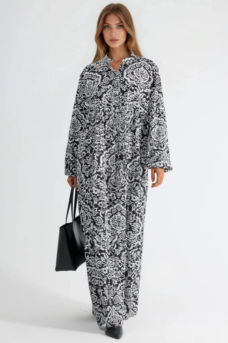 Comfortabele Gewatteerde Maxi Jurk - Image 4