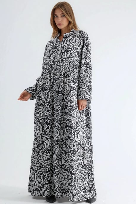 Comfortabele Gewatteerde Maxi Jurk - Image 6