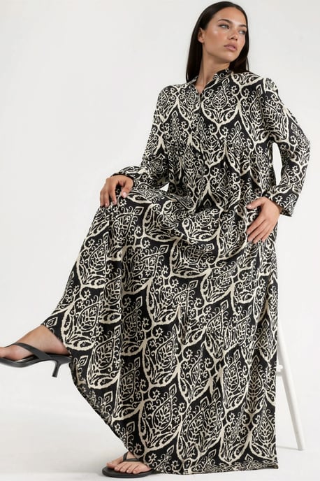 Comfortabele Patroon Maxi-jurk - Image 4