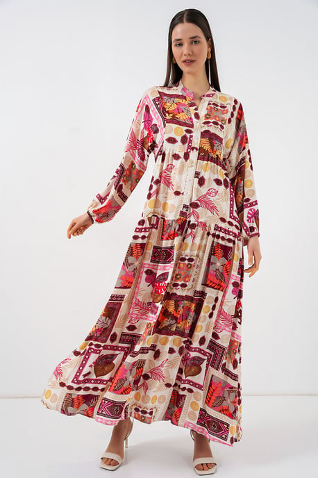 Gepubliceerd V-hals Maxi Jurk - Image 1