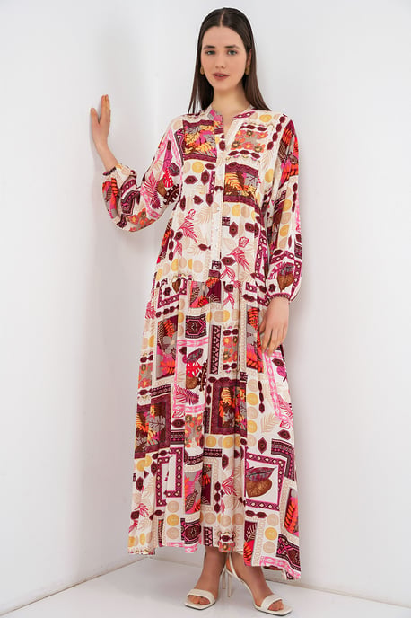 Gepubliceerd V-hals Maxi Jurk - Image 3