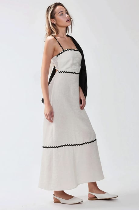 Vierkante Kraag Maxi Jurk - Image 1