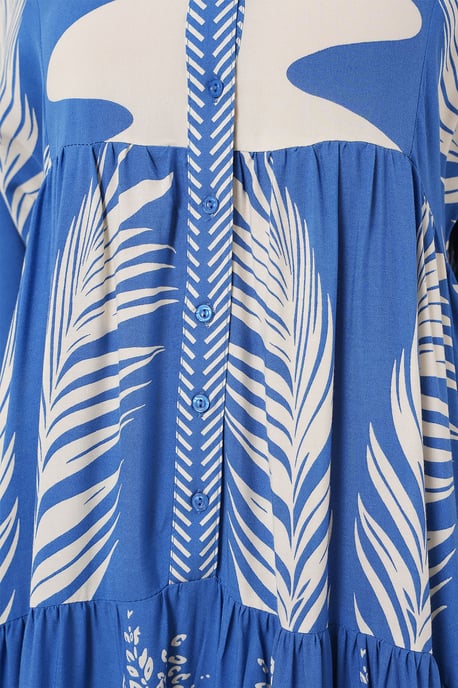 Gepubliceerd V-hals Maxi-jurk met knoopsluiting - Image 6