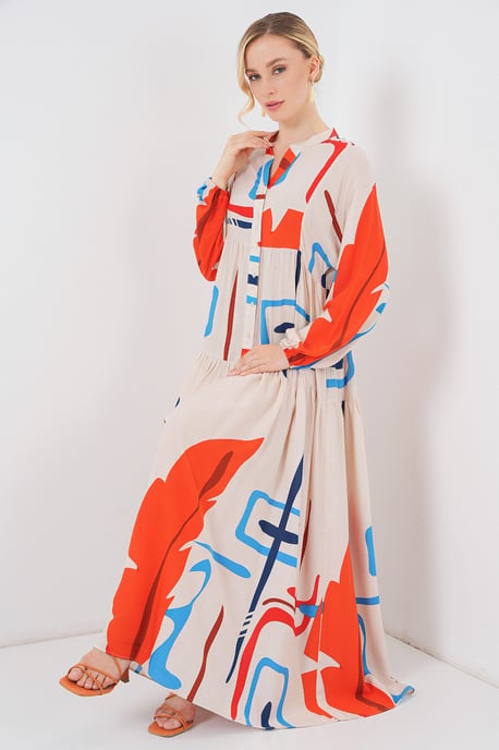Gepubliceerd V-hals Maxi Jurk - Image 3