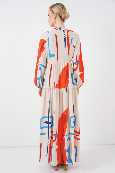 Gepubliceerd V-hals Maxi Jurk - Image 6
