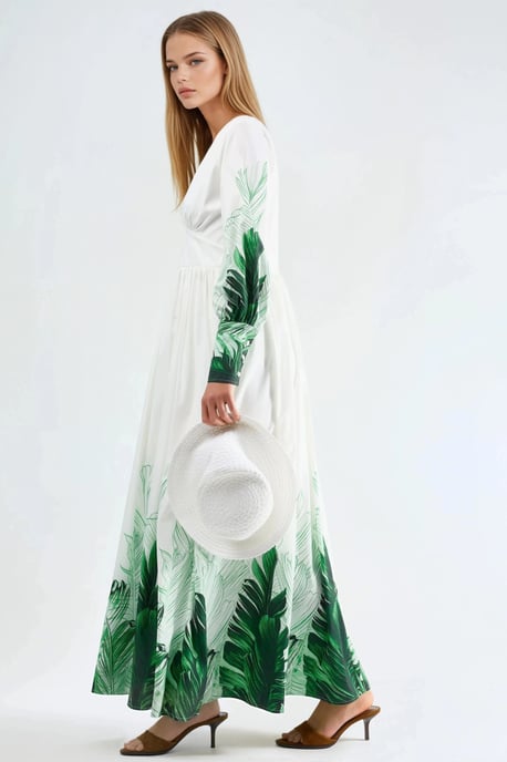 Tropisch Bloemenprint Maxi Jurk - Image 3