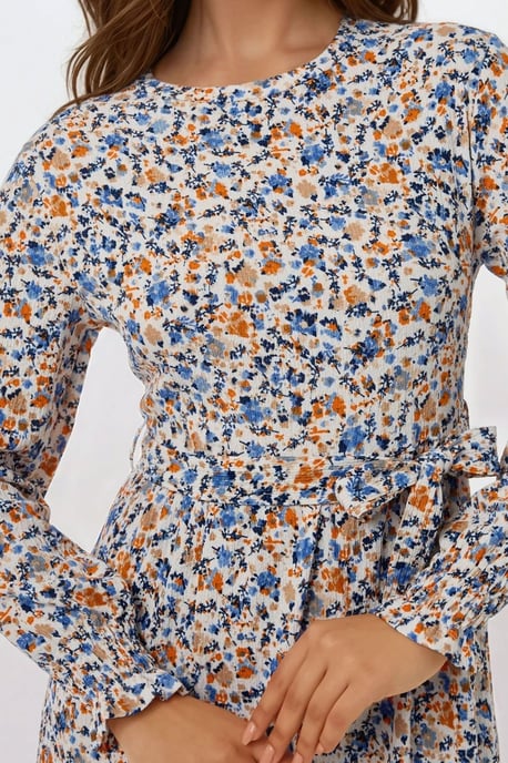 Bloemendruppel Maxi Jurk met Ceintuur - Image 5