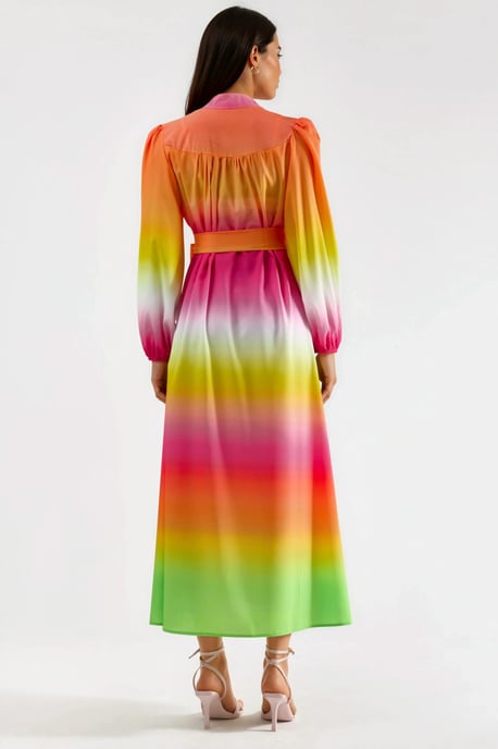 Ombre Maxi Jurk met Riem - Image 3