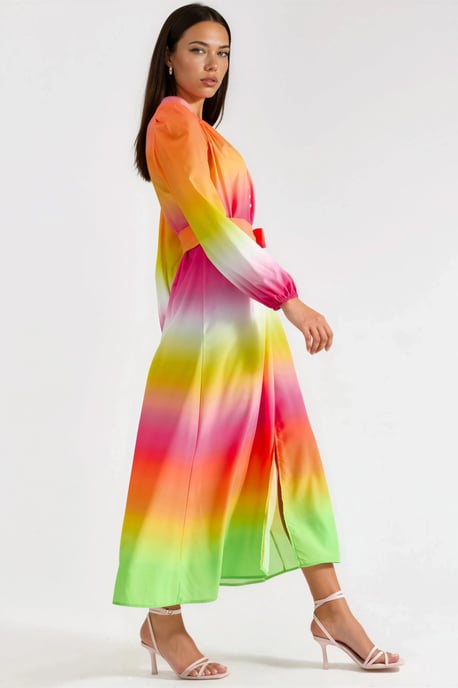 Ombre Maxi Jurk met Riem - Image 4