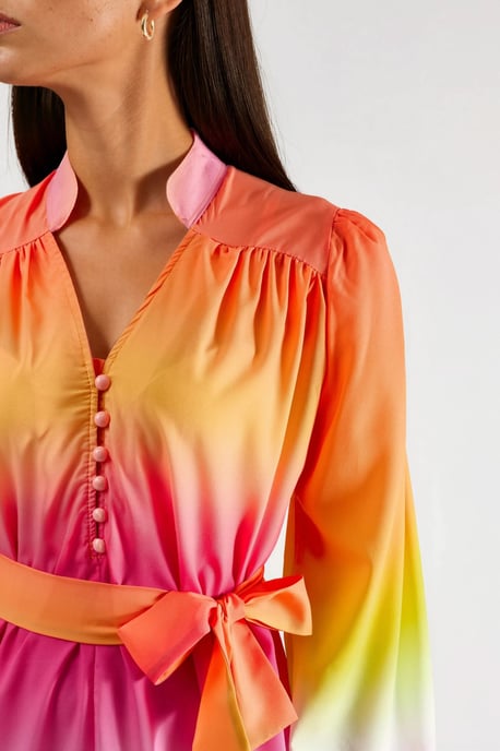 Ombre Maxi Jurk met Riem - Image 5