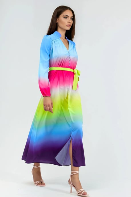 Ombre Maxi Jurk met Riempje - Image 2