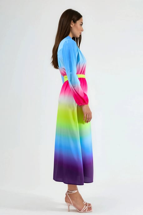 Ombre Maxi Jurk met Riempje - Image 4