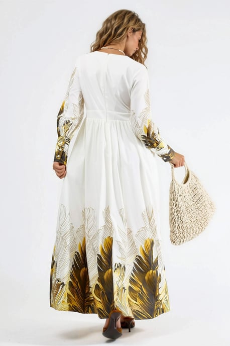 Tropisch Bloemenprint Maxi Jurk - Image 3
