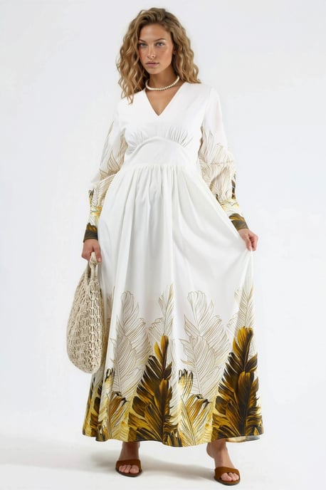 Tropisch Bloemenprint Maxi Jurk - Image 4
