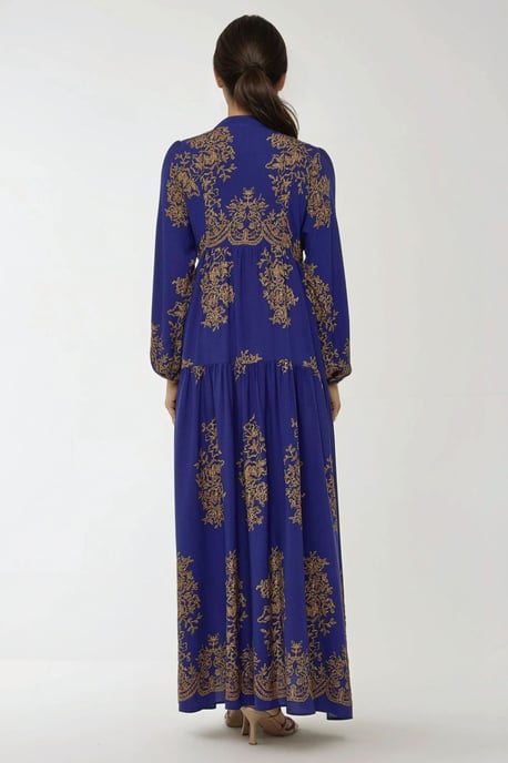 Geprinte Viscose Maxi-jurk met Hemd-kraag - Image 5