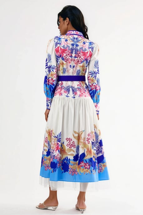 Florale Maxi-jurk met Ceintuur - Image 3