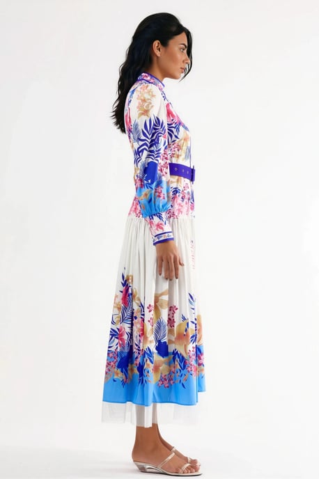 Florale Maxi-jurk met Ceintuur - Image 5