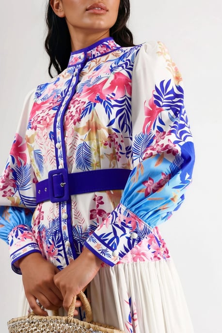 Florale Maxi-jurk met Ceintuur - Image 6