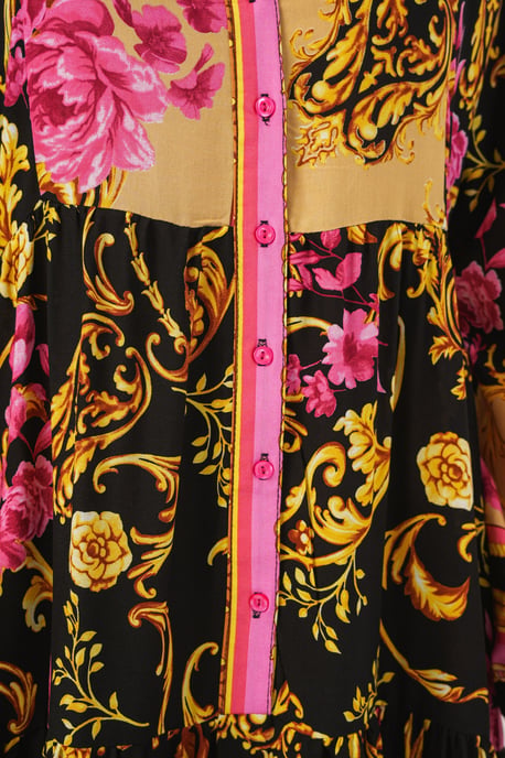 Patroon V-hals Maxi-jurk - Image 5