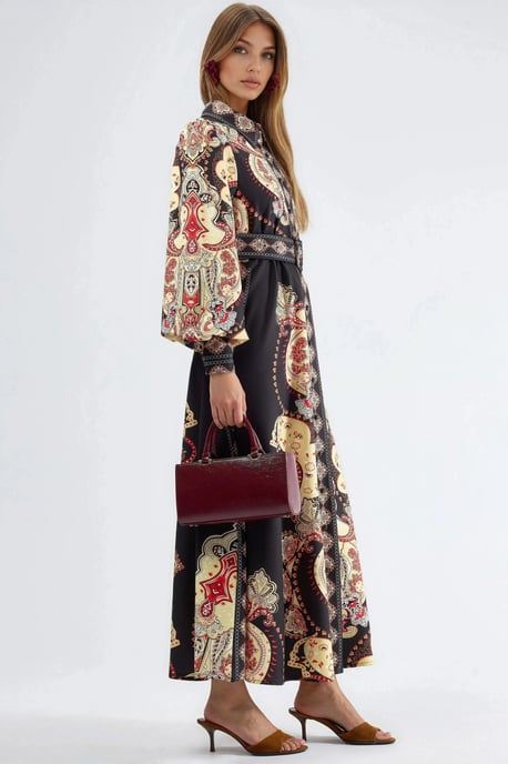 Patroon Maxi-jurk met Riem - Image 6