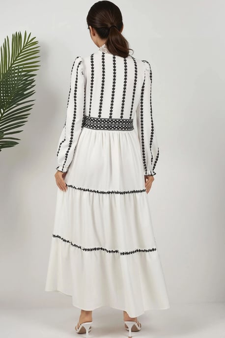 Bloeiende Tippet Maxi Jurk - Image 3