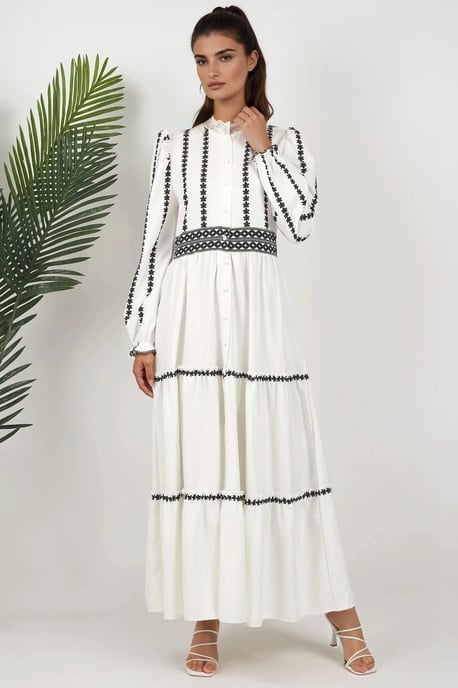 Bloeiende Tippet Maxi Jurk - Image 4